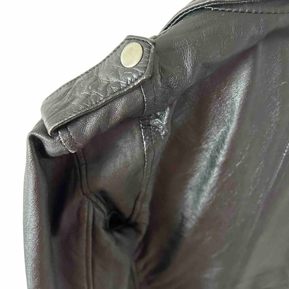 Leather biker jacket, size S/6 - Picture 3 of 5